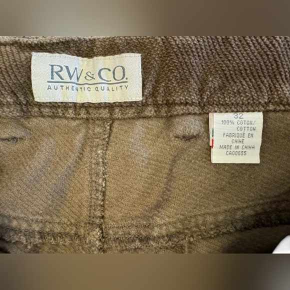 RW&CO. EUC Brown Cotton Textured Trousers Size 32 - Picture 9 of 10